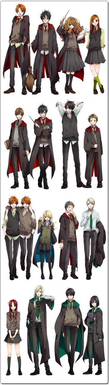 The Harry Potter Cast Reimagined as Anime Characters
