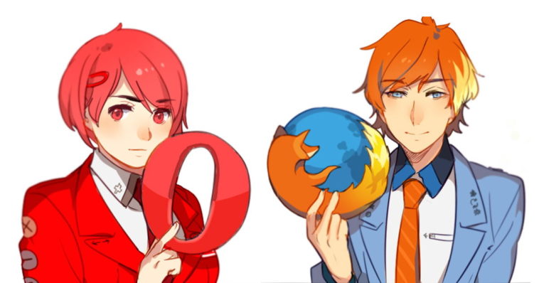 ILLUSTRATOR TURNS POPULAR INTERNET BROWSERS INTO ANIME CHARACTERS