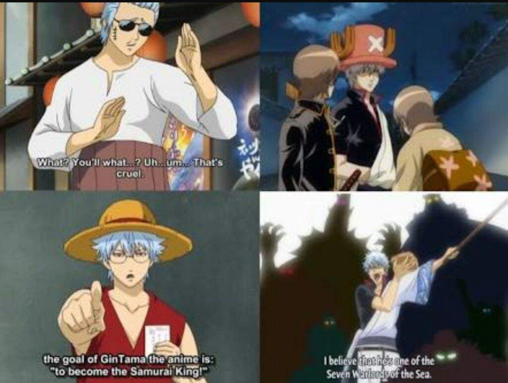 One Piece References in Other Anime