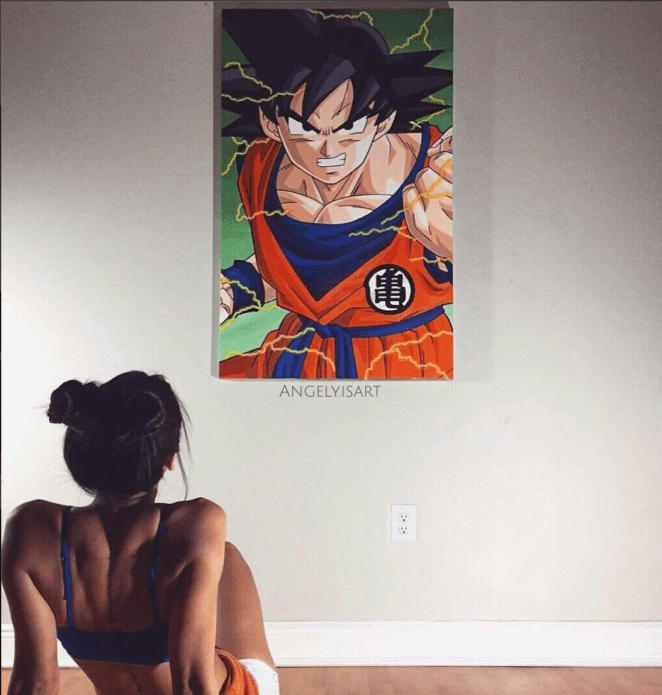 This babe has been dominating instagram with her Anime Paintings