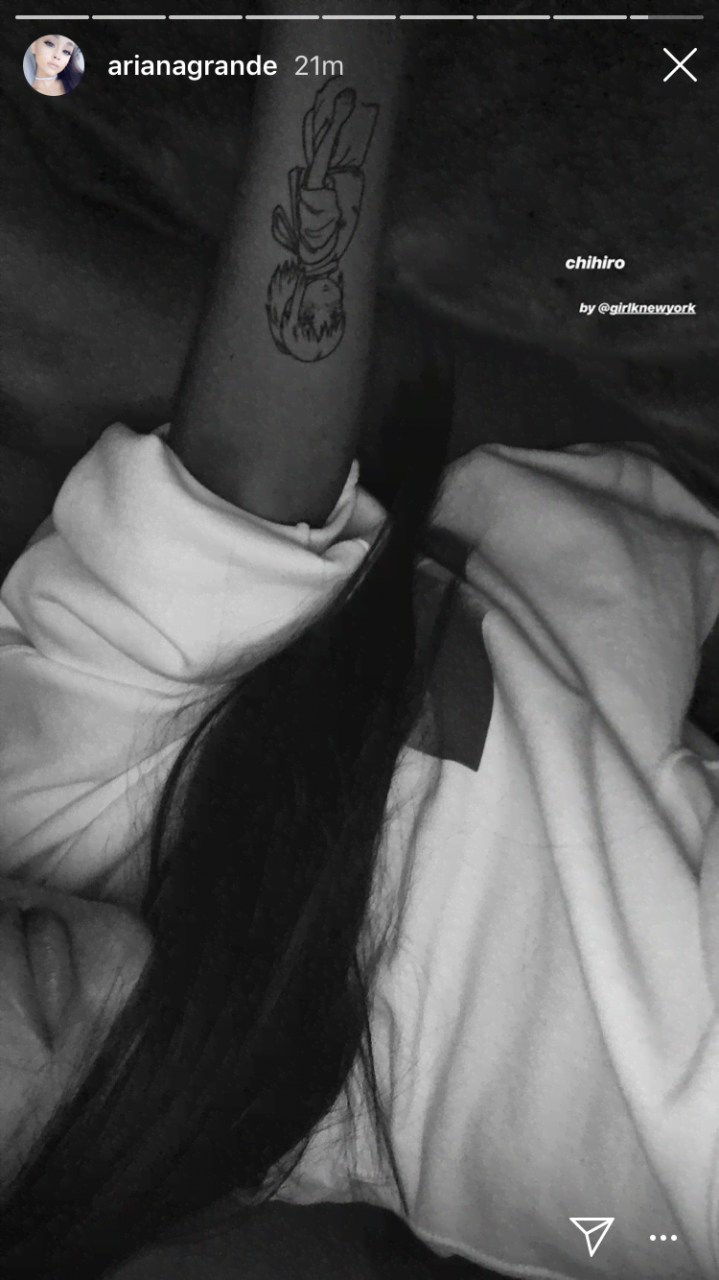 Ariana Grande's New Anime-Inspired Tattoo Is Her Biggest One Yet
