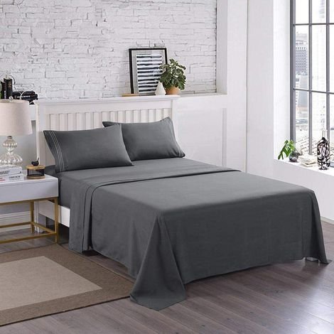 Bed with sheets